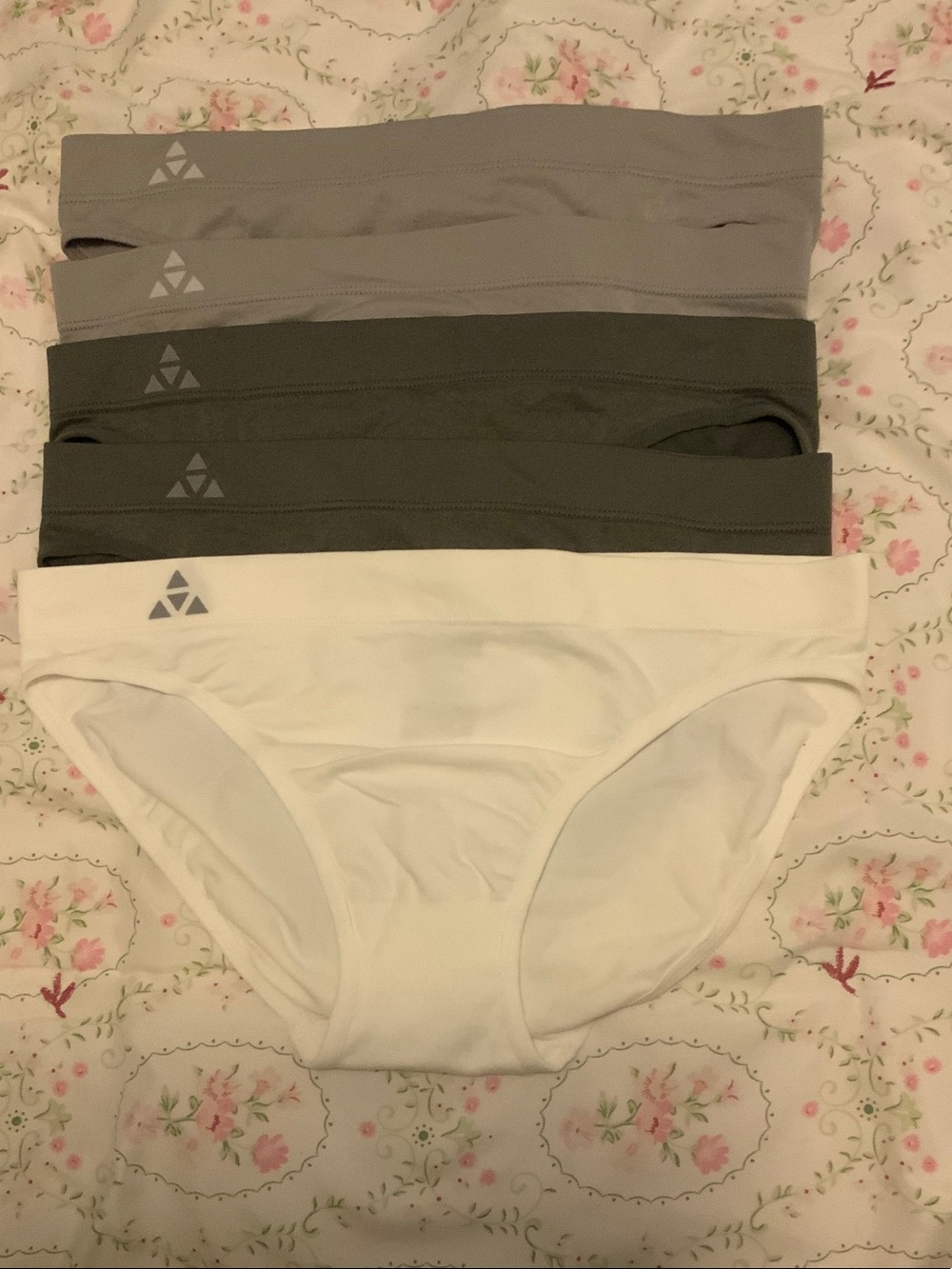 Women’s Seamless Bikini Panties - White, Light Gray, Dark Gray - 5 Pack